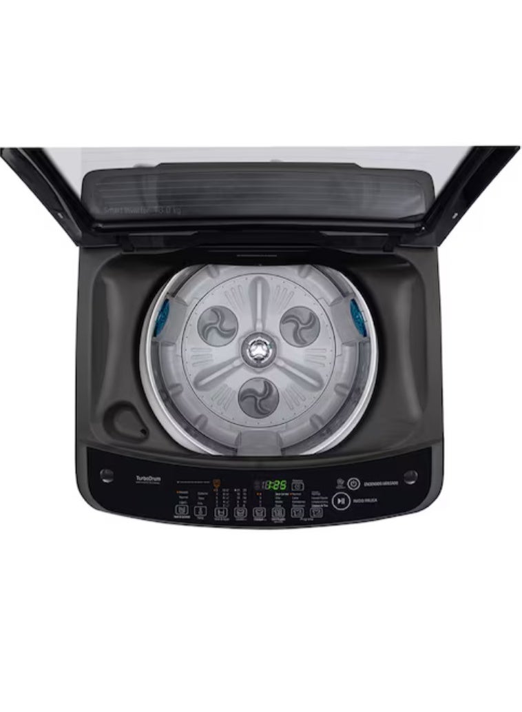 إل جي 13 kg Top Load Washing Machine, Smart Inverter, TurboDrum, Hydraulic Door, Smart Diagnosis, LoDecibel Technology - Dark Gray T1366NEHG2 13 kg T1366NEHG2 Dark Grey - Image 5