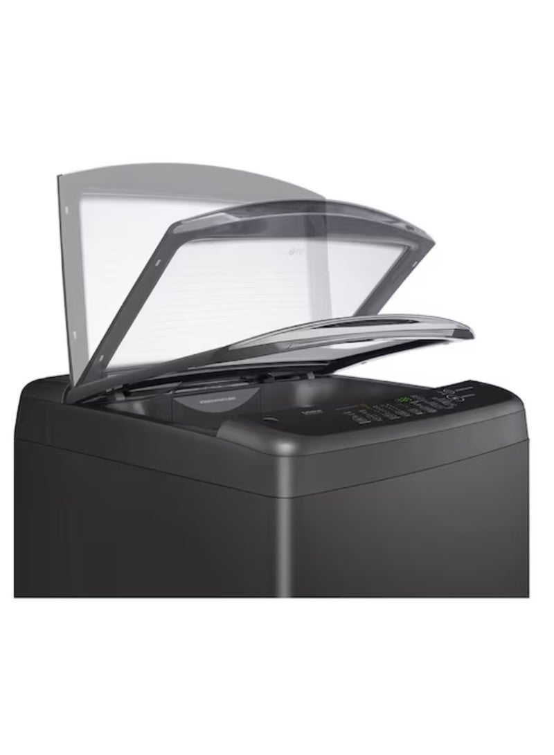 إل جي 13 kg Top Load Washing Machine, Smart Inverter, TurboDrum, Hydraulic Door, Smart Diagnosis, LoDecibel Technology - Dark Gray T1366NEHG2 13 kg T1366NEHG2 Dark Grey - Image 4