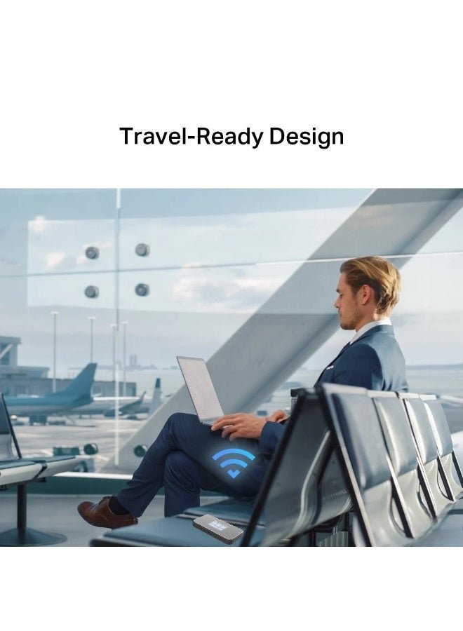 موبايلي سويالينك - واي فاي موبايل 5G 6 | سرعة 5G فائقة - 2.4 جيجاهرتز و 5 جيجاهرتز | مع شاشة تعمل باللمس | بطارية قابلة للشحن 5000 مللي أمبير - تدوم طويلاً | سرعة التنزيل: تصل إلى 3.0–3.4 جيجابت في الثانية | دعم جميع الشبكات (STC, موبايلي, زين) | SRT873 - - Image 4