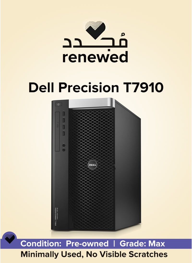 DELL Renewed - Dell Precision T7910 High Tower , Dual Processor Intel Xeon E5-2690 v3 , Ram 16GB DDR4 , 128GB SSD + 400GB HDD , Nvidia Quadro M2000 4GB Black - Image 1