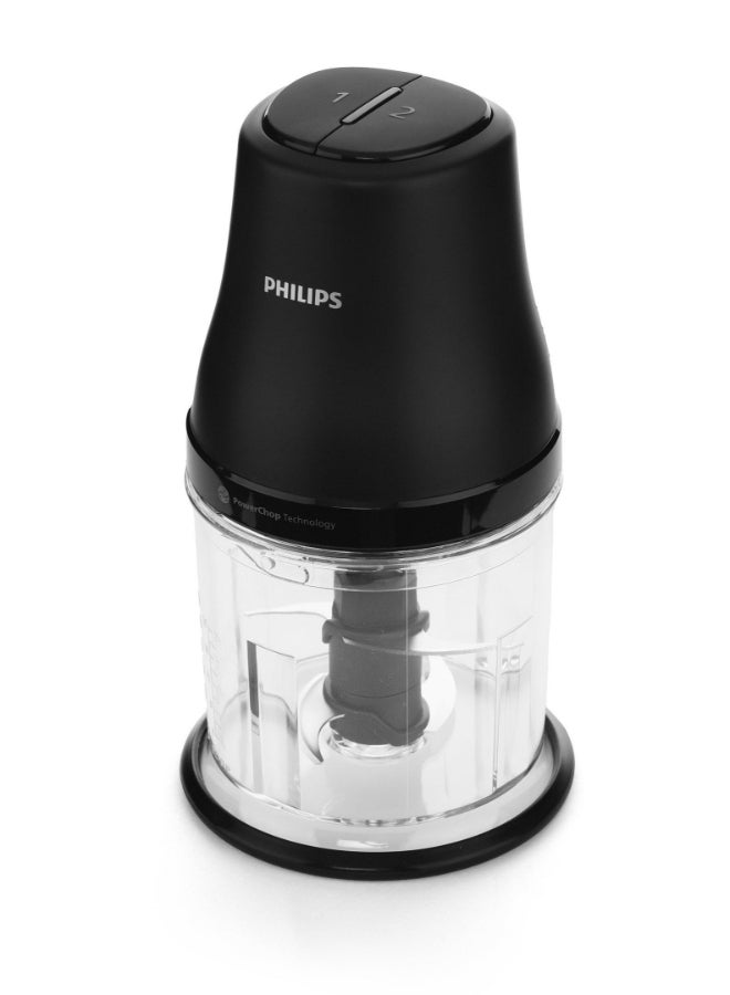 Philips Chopper, 4 Blades, 2 Speeds, Plastic 450 W HR1501/00 Black - Image 2