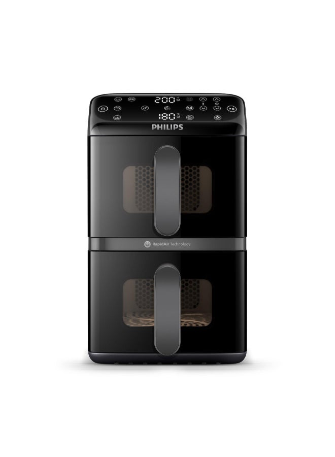 Philips 4000 Series, Airfryer Stacked Dual Basket 10 L 2750 W NA460/00 Black - Image 1