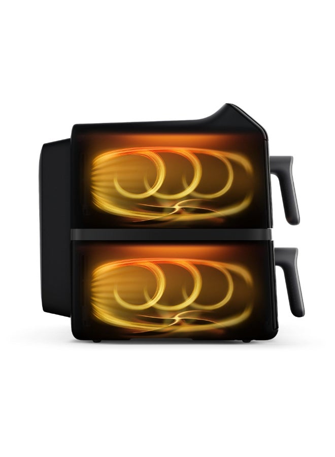 Philips 4000 Series, Airfryer Stacked Dual Basket 10 L 2750 W NA460/00 Black - Image 3