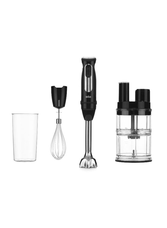 براون Multi Quick 5 Pro, Hand Blender with Food Processor, 1000W MQ55755MBK Black/Silver - Image 1