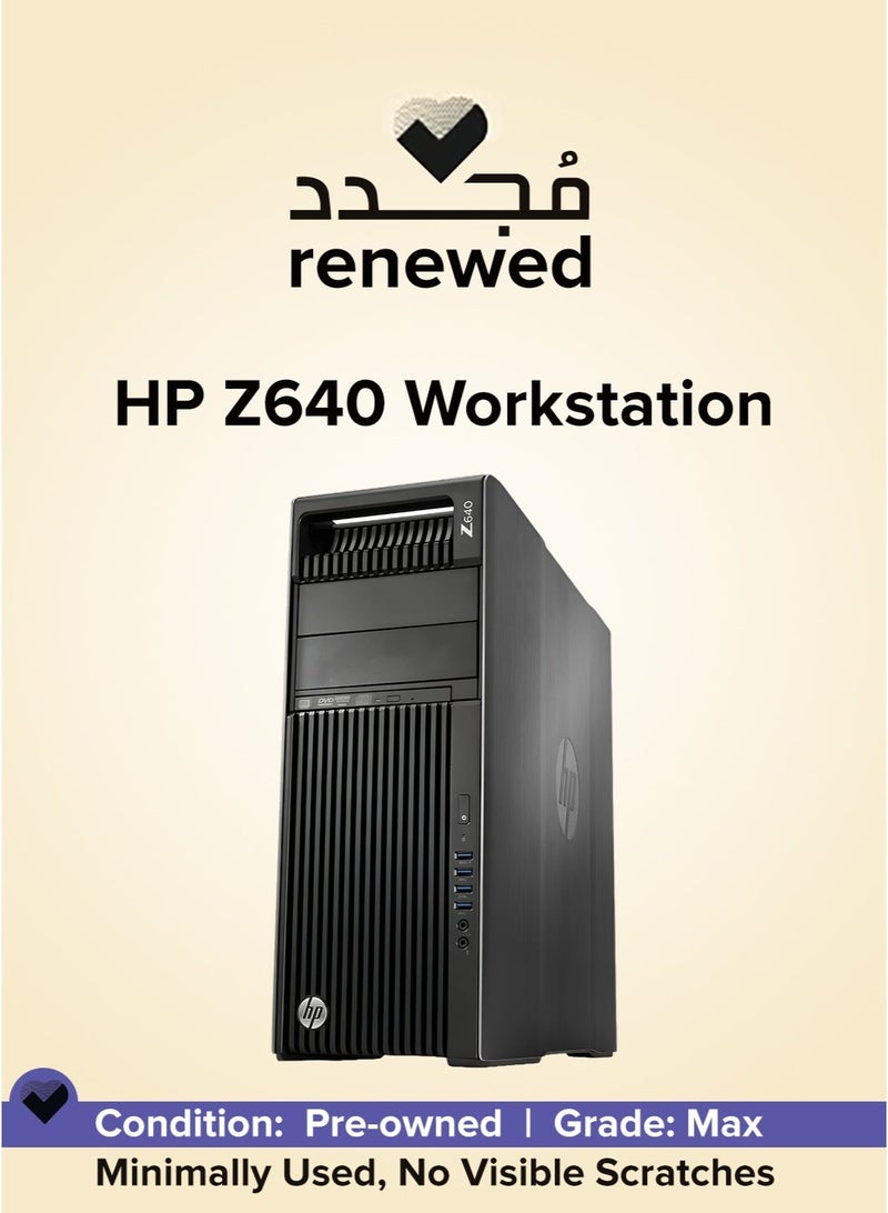 HP Renewed - HP Z640 High Tower , Single Processor Intel Xeon E5-2643 v3 , Ram 32GB DDR4 , 256GB SSD + 400GB HDD , AMD FirePro W5100 4GB Black - Image 1