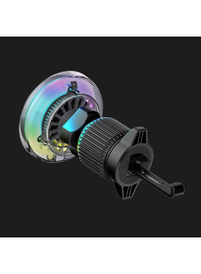 WIWU Aurora Wireless Car Charger CH-324 Qi 2.0 - Black - Image 2