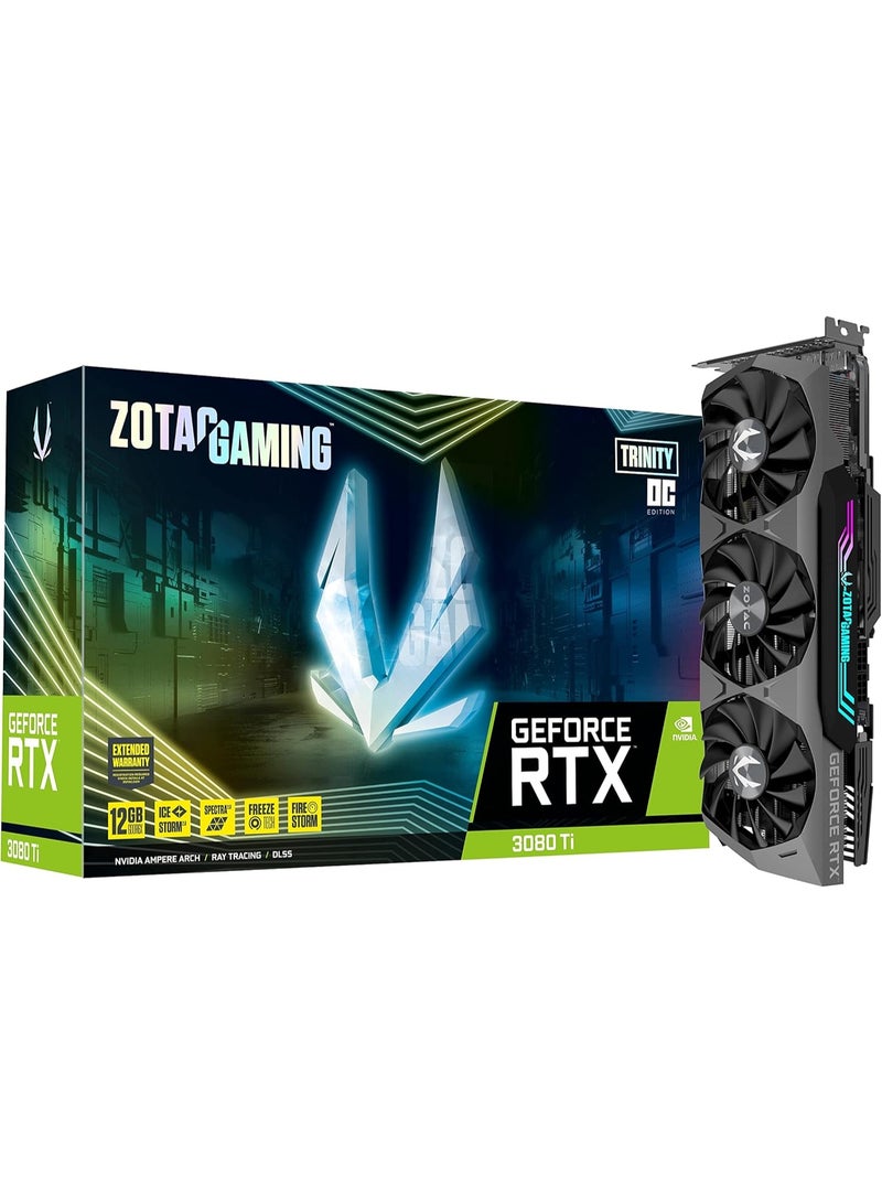 ZOTAC Gaming GeForce RTX™ 3080 Ti Trinity OC 12GB GDDR6X 384-bit 19 Gbps PCIE 4.0 Graphics Card, IceStorm 2.0 Advanced Cooling, Spectra 2.0 RGB Lighting, ZT-A30810J-10P - Image 1