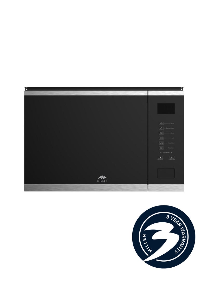 MILLEN Microwave Oven, 3Y Warranty, Touch Control, 900W Microwave Power, 8 Automatic Programs, 25 L 1200 W MBW 255 IX Black with Stainless Steel - Image 1