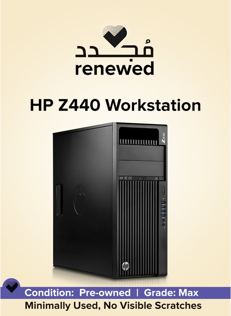 HP Renewed - HP Z440 Tower , Intel Xeon  E5-1620 v3 , Ram 16GB DDR4 , 400GB HDD , Nvidia Quadro NVS 315 1GB Black - Image 1