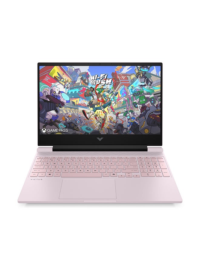 HP Victus 15-fa2010nx Gaming Laptop With 15.6 Inch Full HD (1920x1080) Display, Core i5-13420H Processor/16GB RAM DDR5/512GB SSD/Windows 11 Home/ English/Arabic Powder Pink - Image 1