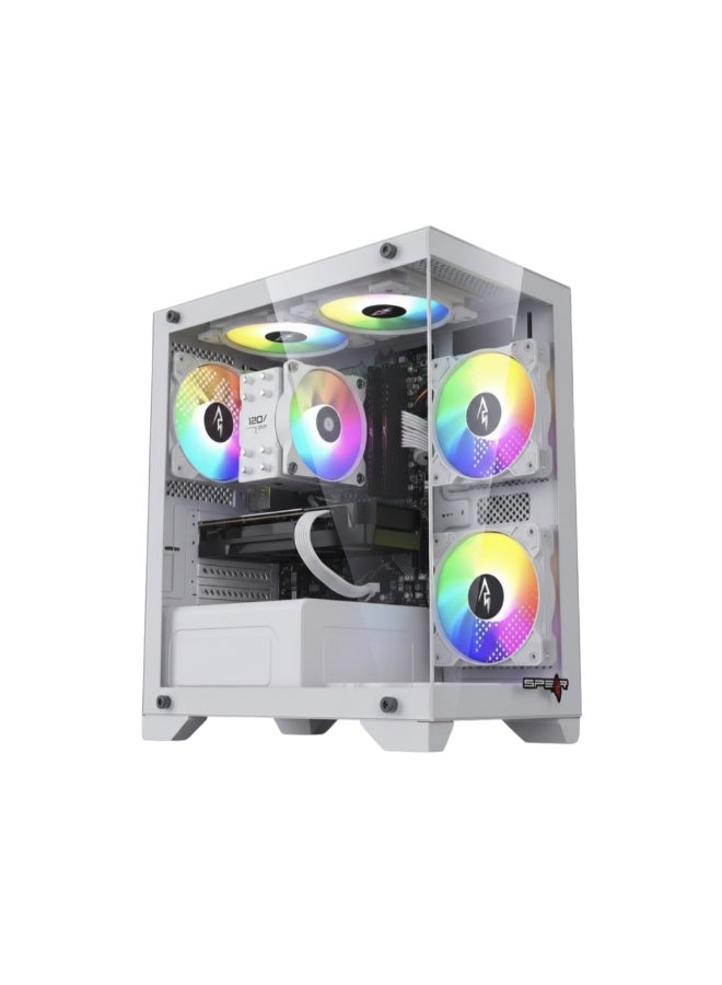 قصر الحاسبات حاسوب ألعاب مع معالج إنتل كور i5-12400F/ذاكرة RAM DDR4 سعة 16 جيجابايت/قرص SSD M.2 سعة 1 تيرابايت/بطاقة رسومات Nvidia GeForce RTX 3050 سعة 8 جيجابايت/ويندوز 11 برو - Image 1