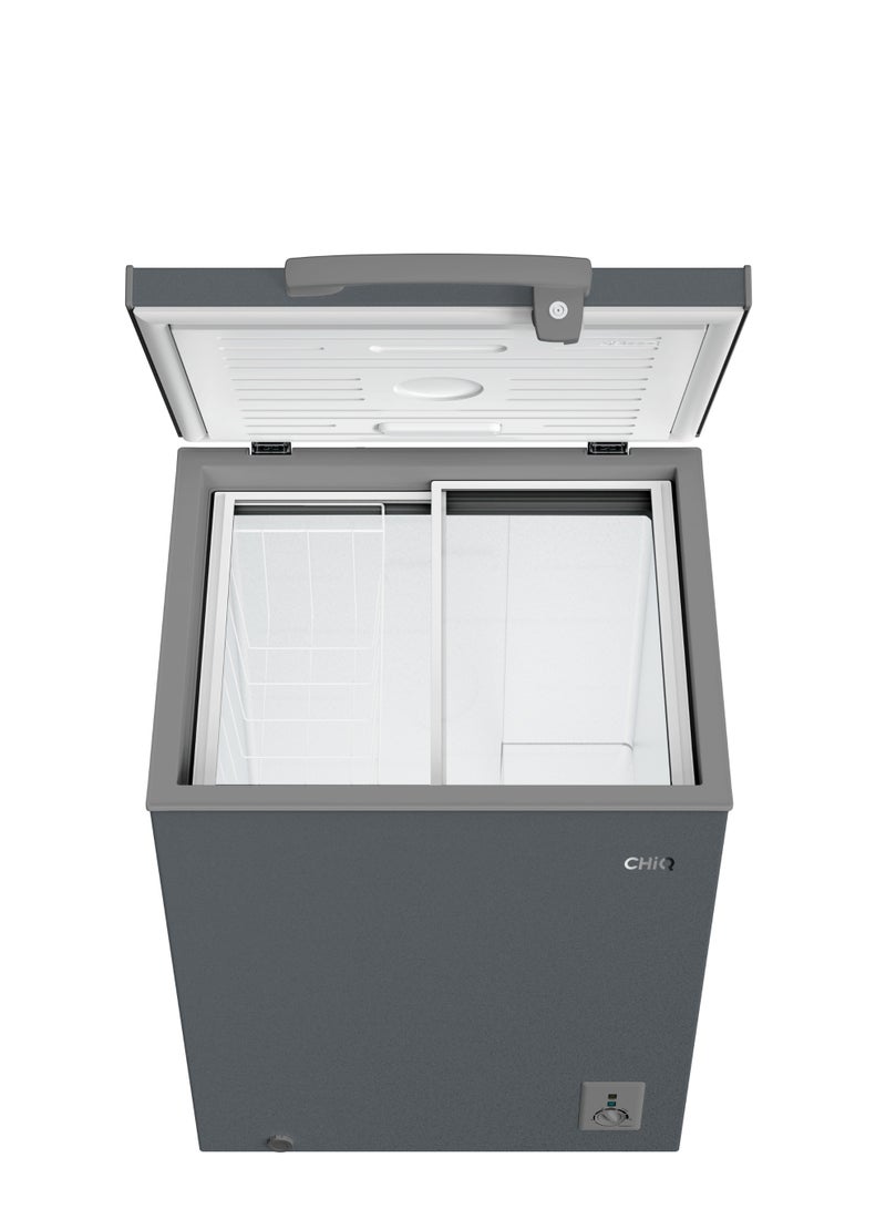 تشيك ثلاجة تجميد شقيك، 142 لتر، 5 قدم مكعب، رمادي داكن - CCF184W - Image 2