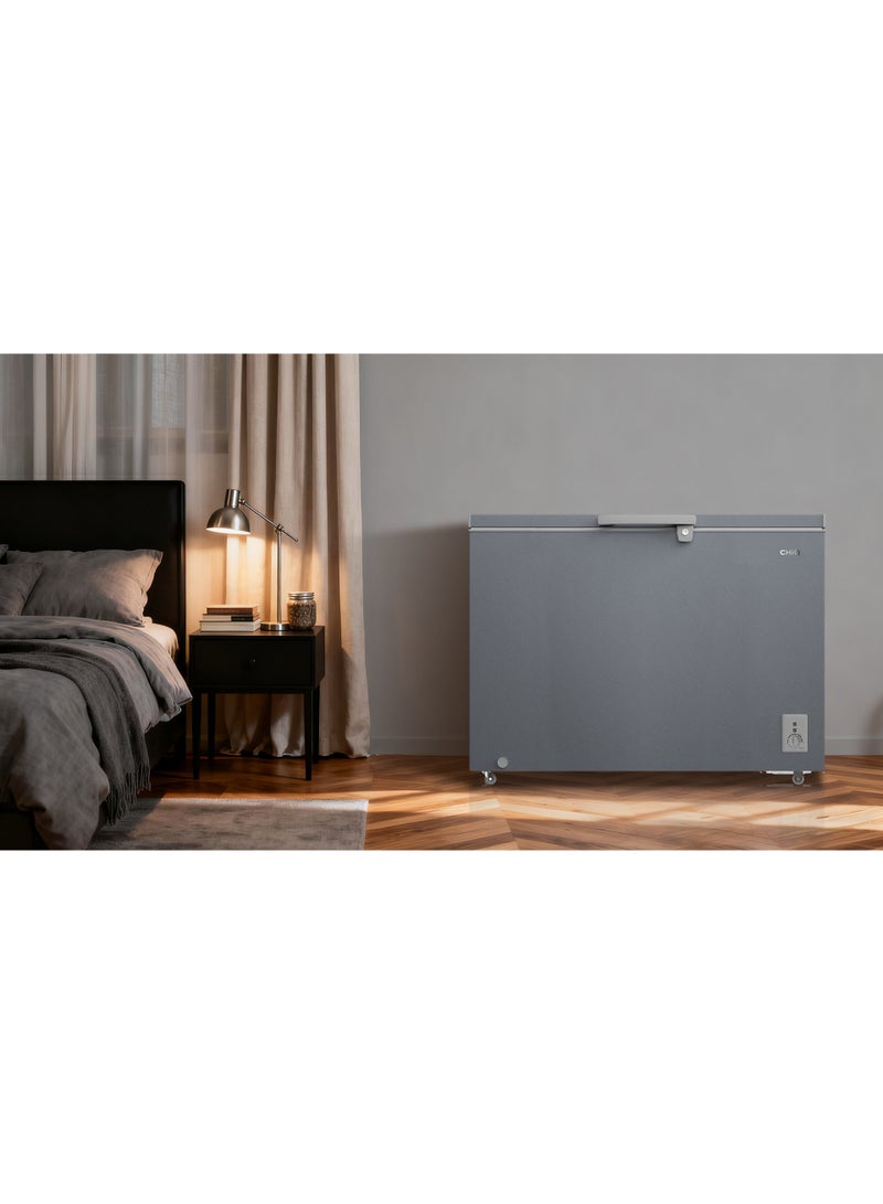 تشيك ثلاجة تجميد CHIQ، 299 لتر، 10.6 قدم مكعب، رمادي داكن - CCF381W - Image 4