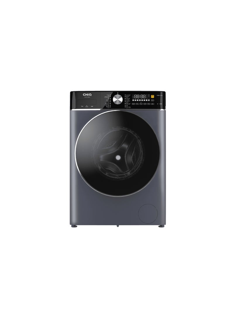 تشيك CHIQ Combo Automatic Washing Machine, Front Load, 10kg Washing, 6Kg Drying, Inverter, 16 Programs, Gray - CG100-14596BHS 10 kg 2000 W CG100-14596BHS Gray - Image 1