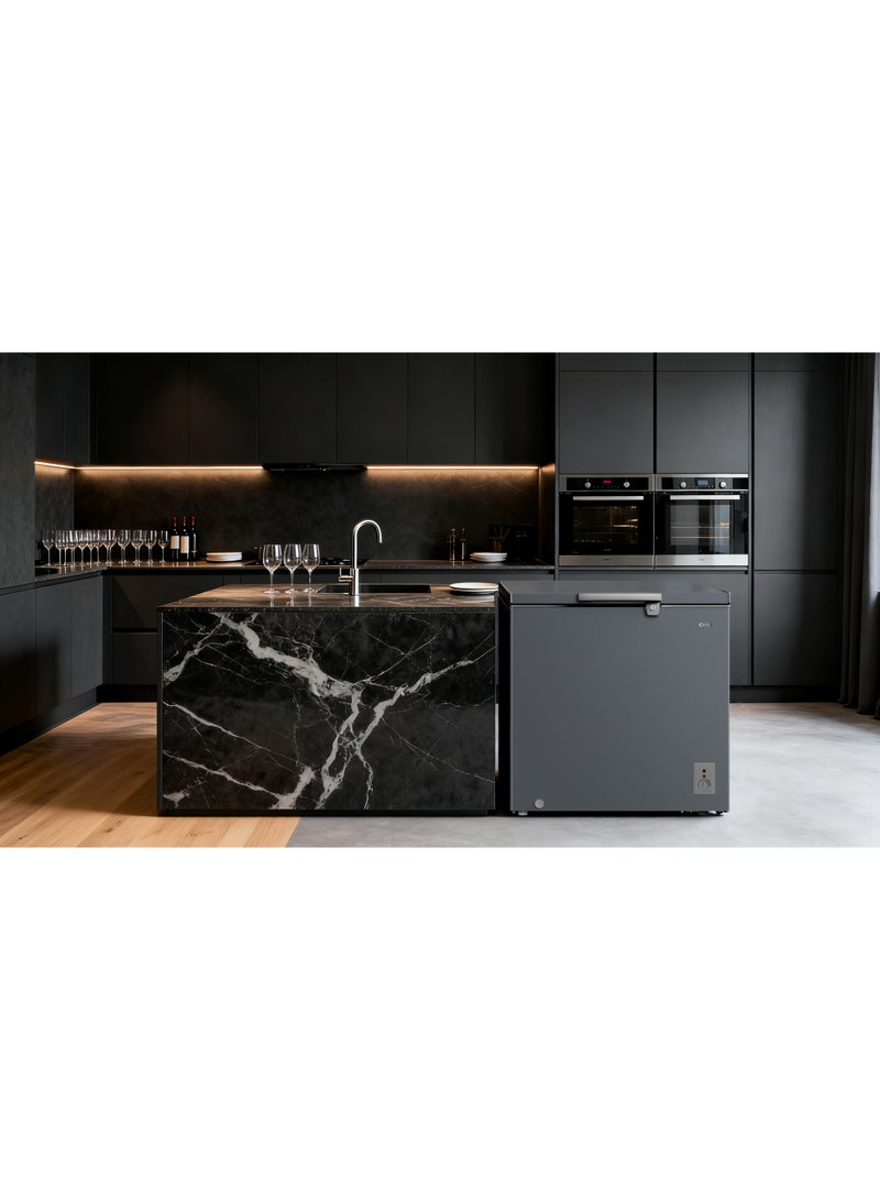 تشيك ثلاجة تجميد شقيك، 199 لتر، 7 قدم مكعب، رمادي داكن - CCF261W - Image 3