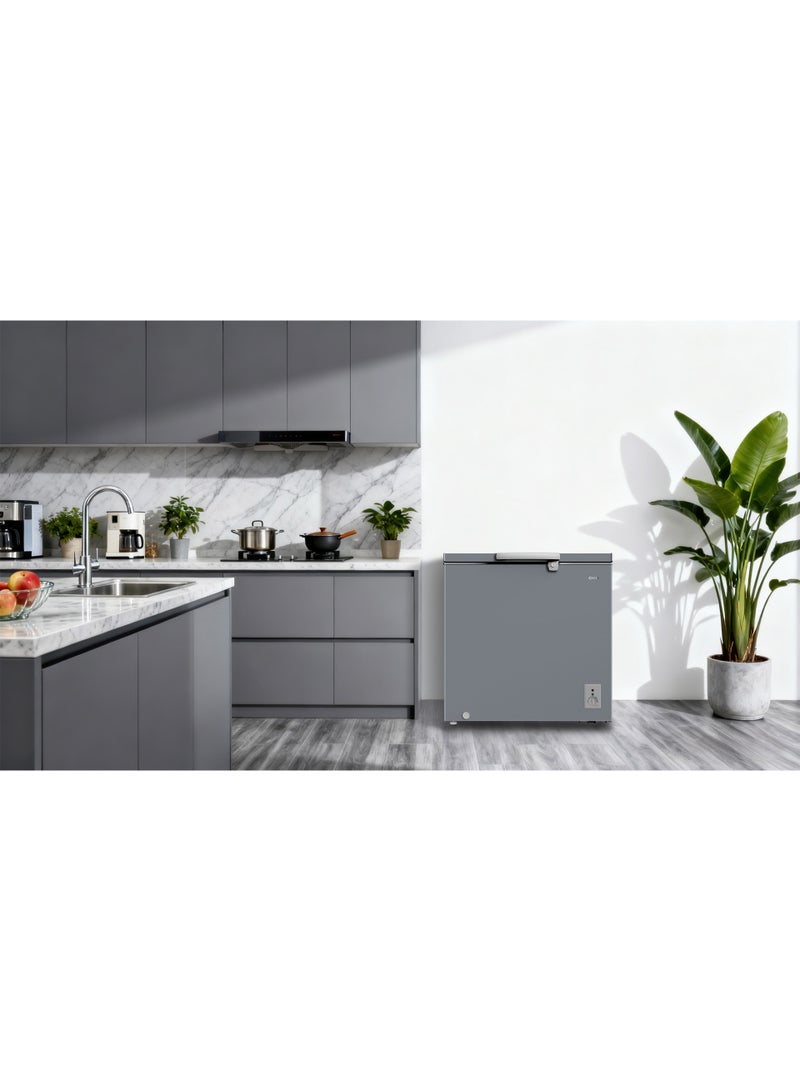 تشيك ثلاجة تجميد شقيك، 199 لتر، 7 قدم مكعب، رمادي داكن - CCF261W - Image 4