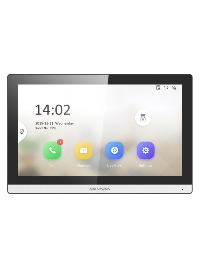 هيك فيجن DS-KIS610-P IP Video Door Phone Intercom Kit, 4MP Wide-Angle Camera, PoE, RFID, Bluetooth & Mobile App Unlock, Indoor Monitor + Outdoor Station, Night Vision, Motion Detection, Hik-Connect, Villa Access Control - Image 2