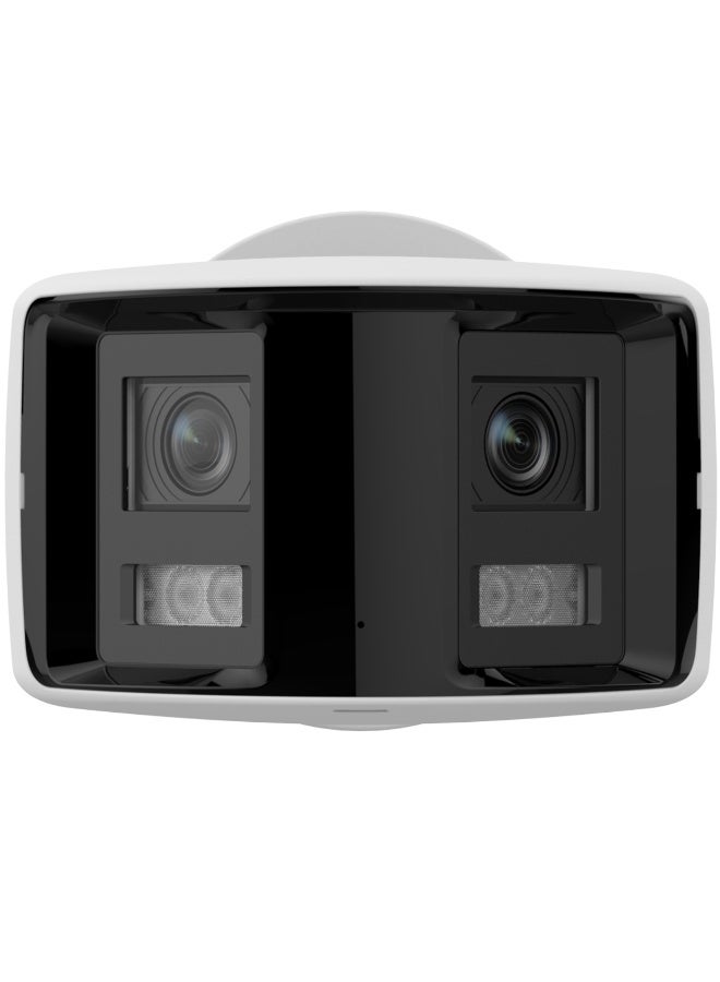 هيك فيجن DS-2CD2T47G2P-LSU/SL 4MP Dual-Lens Panoramic IP Camera, 180° Wide View, ColorVu 24/7 Full-Color, AcuSense Human & Vehicle Detection, Built-in Mic, Speaker & Strobe Light, PoE, H.265+, microSD up to 512GB, IP67 Outdoor Bullet Camera - Image 2