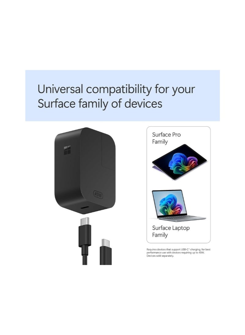 Microsoft Surface 45W USB-C Power Supply black - Image 3