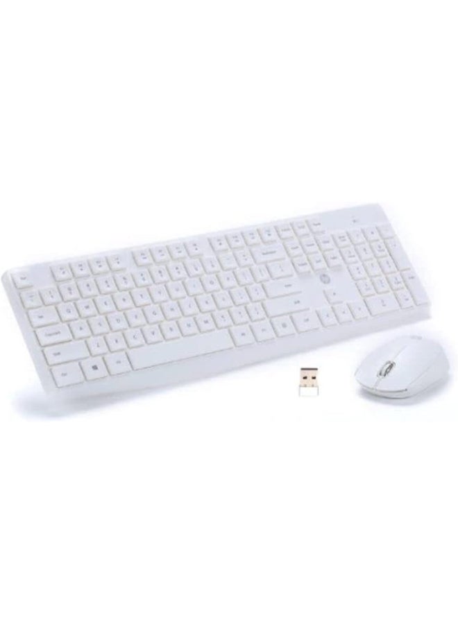 HP Wireless Keyboard and Mouse Combo CS10 White - Image 1