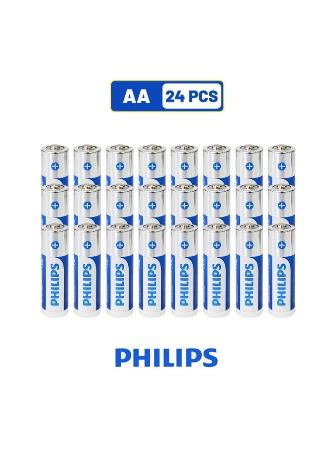 Philips Ultra Alkaline AA Batteries (24-Pcs) 2500mAh - 1.5V LR6 Mignon Batteries with 132% More Power, 10-Year Shelf Life, Leakproof Design for Remotes, Clocks, and More blue-1 - Image 1