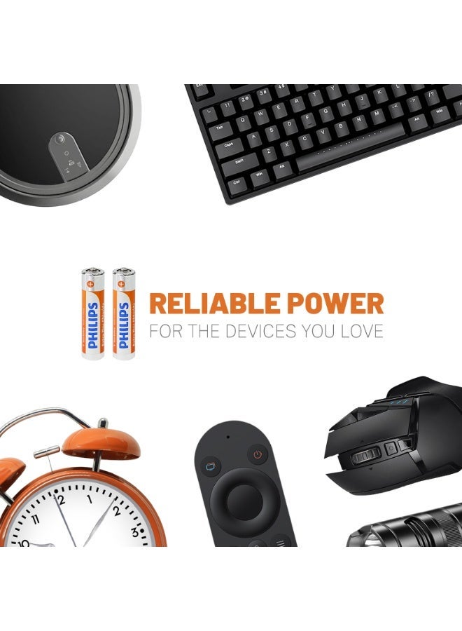 Philips Extra Zinc Chloride AAA Batteries (48-Pcs)  - 1.5V R03 Micro Batteries, 870mAh Super Heavy Duty for Remotes, Clocks, and Low-Power Devices orange - Image 5