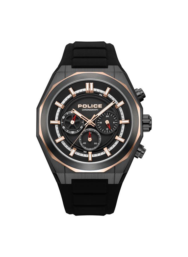 POLICE Men's Steward Black Dial Silicone Strap Chronograph Watch , 46mm - Image 1