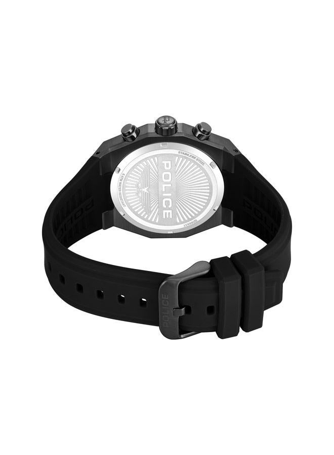 POLICE Men's Steward Black Dial Silicone Strap Chronograph Watch , 46mm - Image 3