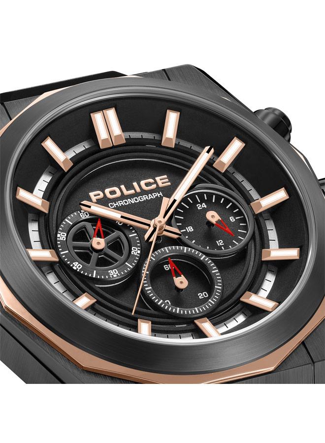 POLICE Men's Steward Black Dial Silicone Strap Chronograph Watch , 46mm - Image 4