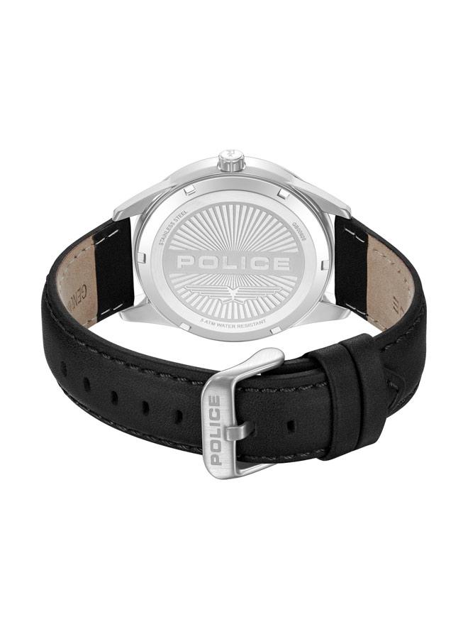 POLICE Men's Styleshift Black Dial Genuine Leather Strap Analog Watch , 43mm - Image 3