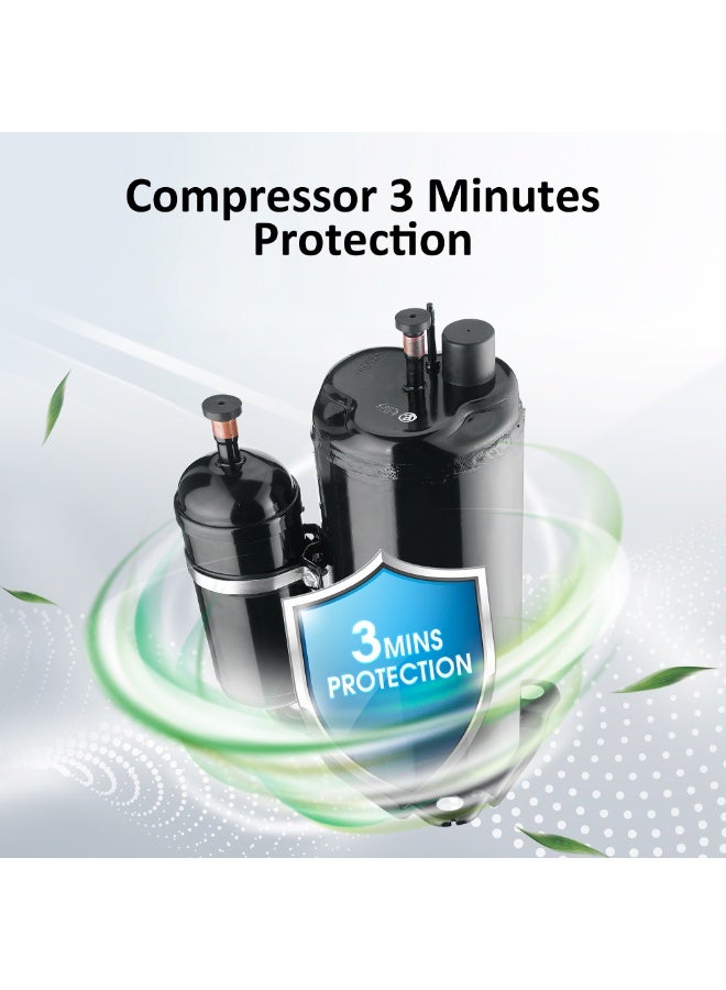 هايسنس مكيف هواء نافذة 1 طن، 12000 وحدة حرارية بريطانية ضاغط دوار مع غاز التبريد R32، اتجاه الهواء 4 اتجاهات سرعات المروحة، زعانف ذهبية، وضع النوم، تبريد سريع، حماية الضاغط 3 دقائق، متعدد الاستخدامات - Image 3