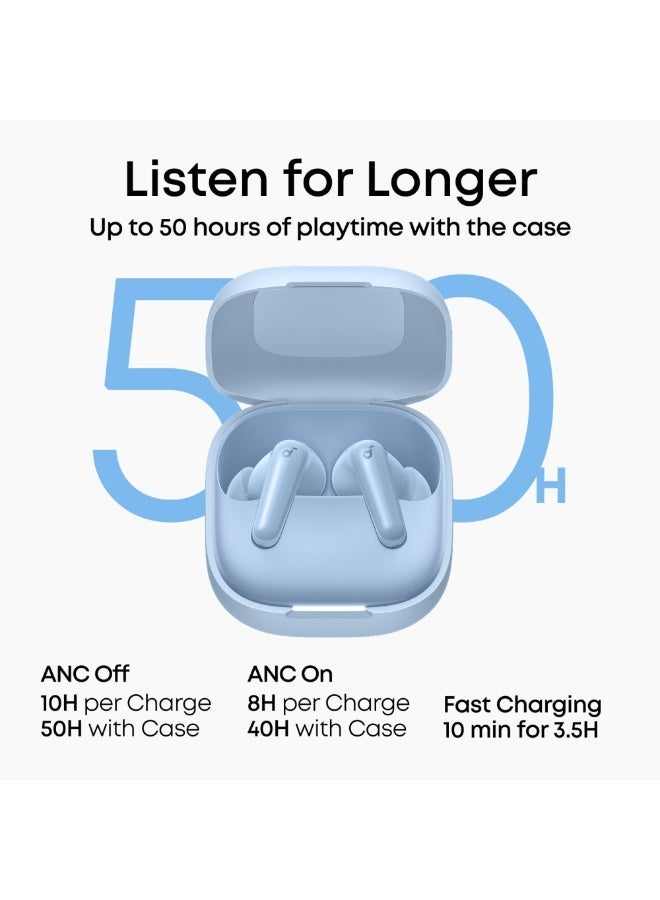 R60i NC True Wireless Earbuds with Adaptive ANC, Hi-Res LDAC, 50H Playtime, AI Clear Calls, IP55, Fast Charging, Blue Blue - view 2