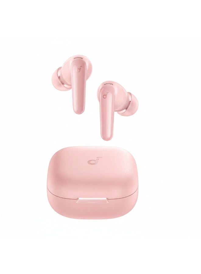 R60i NC True Wireless Earbuds with Adaptive ANC, Hi-Res LDAC, 50H Playtime, AI Clear Calls, IP55, Fast Charging, Pink Pink