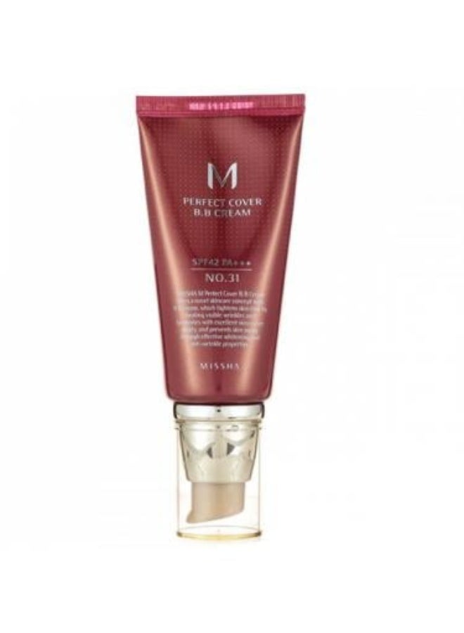 Perfect Coverage BB Cream with SPF 42 Sun Protection - Golden Beige No.31