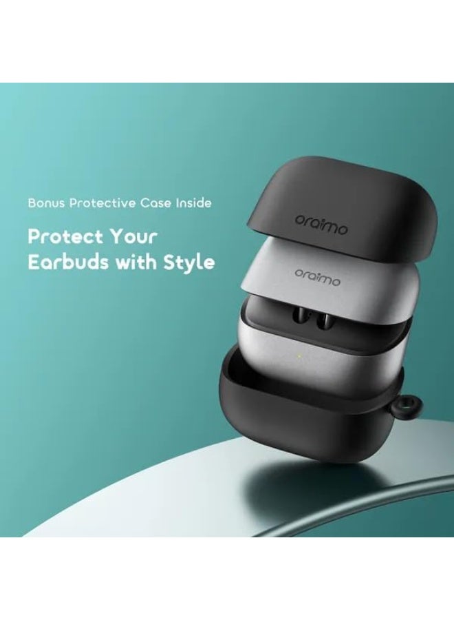 أورايمو SpaceBuds Air+ OTW-323SP True Wireless Bluetooth Earbuds – 30-Hour Playtime, Sound360 Spatial Audio, 4-Mic ENC, IPX4 Water Resistance Black - Image 3