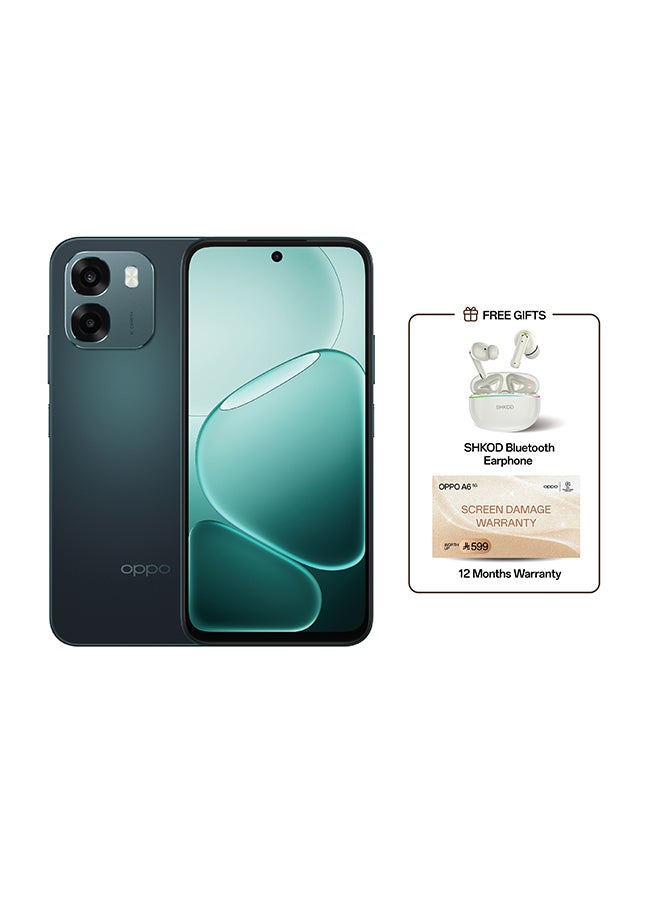 أوبو A6 5G ثنائي الشريحة أزرق ياقوتي 8 جيجابايت رام 256 جيجابايت 5G LTE مع هدية SHKOD AirLits5 Pro - نسخة الشرق الأوسط - Image 1