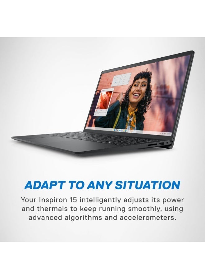 ديل Inspiron 3530 Laptop - 15.6-inch FHD (1920x1080) Display, Intel Core i3-1305U Processor, 16GB DDR4 RAM, 1TB SSD, Intel UHD Graphics, Windows 11 Home -(Upgraded) English Carbon Black - Image 4