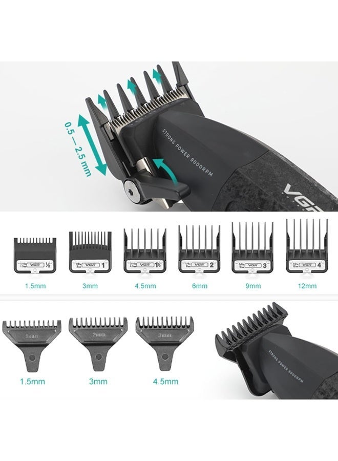 في جي آر VGR 640 Professional Men's Hair Clipper, Cordless Hair Clipper and Trimmer Set (Red) - Image 3