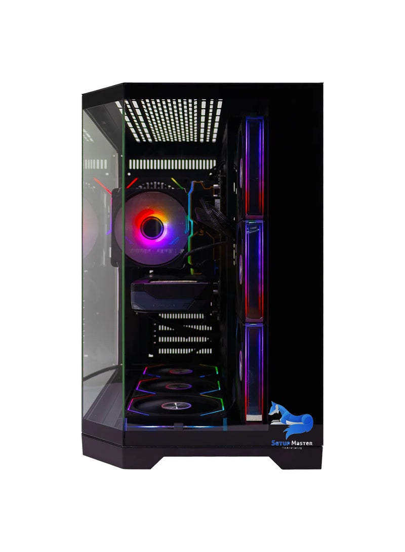 سيت أب ماستر جهاز كمبيوتر للألعاب بمعالج AMD Ryzen 5 9600X / ذاكرة وصول عشوائي 16 جيجابايت DDR5 / قرص صلب SSD بسعة 1 تيرابايت / بطاقة رسومات Nvidia GeForce RTX 5060 Ti بسعة 8 جيجابايت / نظام التشغيل Windows 11 Pro / أسود - Image 2