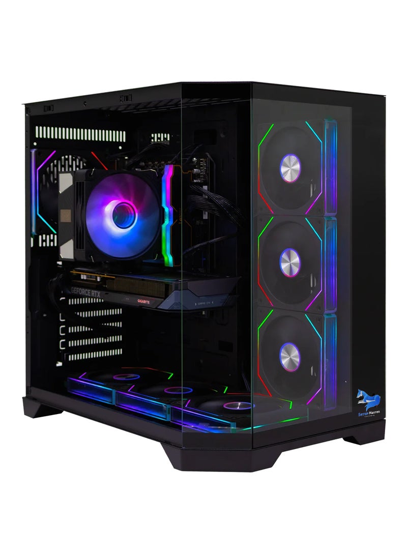 سيت أب ماستر جهاز كمبيوتر للألعاب بمعالج AMD Ryzen 5 9600X / ذاكرة وصول عشوائي 16 جيجابايت DDR5 / قرص صلب SSD بسعة 1 تيرابايت / بطاقة رسومات Nvidia GeForce RTX 5060 Ti بسعة 8 جيجابايت / نظام التشغيل Windows 11 Pro / أسود - Image 3