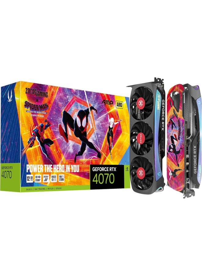 ZOTAC Gaming GeForce RTX 4070 AMP AIRO Spider-Man: Across The Spider-Verse Inspired Graphics Card Bundle, ZT-D40700F-10SMP - Image 2