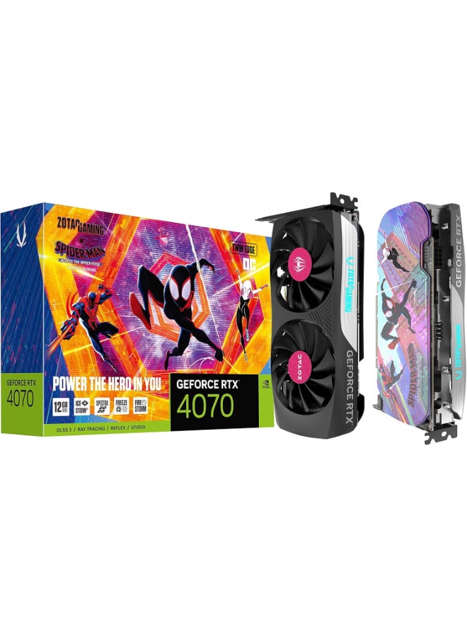 ZOTAC Gaming GeForce RTX 4070 Twin Edge OC Spider-Man: Across The Spider-Verse Inspired Graphics Card Bundle, ZT-D40700H-10SMP - Image 2