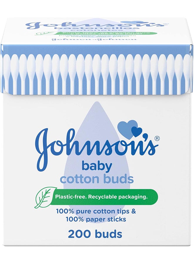 Johnson & Johnson Baby Cotton Buds, Box of 200 - Image 1