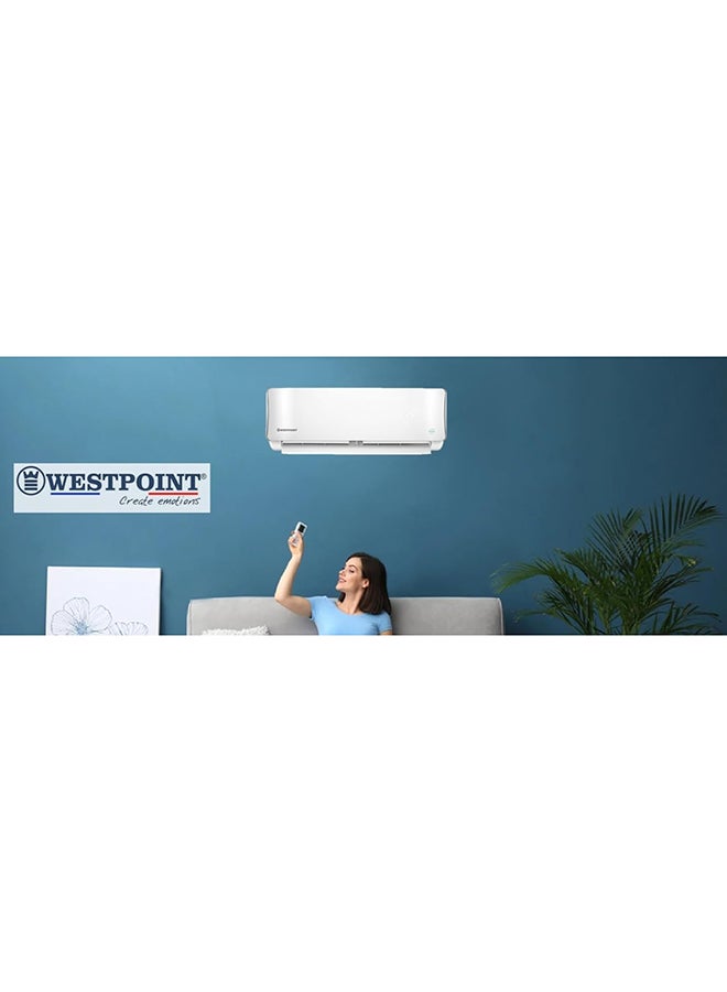 Westpoint 2.0 Ton Split Air Conditioner, 24000 British Thermal Units, Rotary Compressor, I FEEL function, Gold Fins, 4 Way Swing,Auto Restart, 108x23x33(WxDxH) - WSN-2423LTYA WSN-2423LTYA white - Image 2