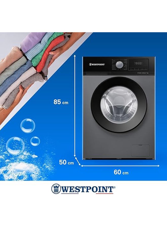 Westpoint Front Load Washer WMT-714A25S 7 kg WMT-714A25S silver - Image 1