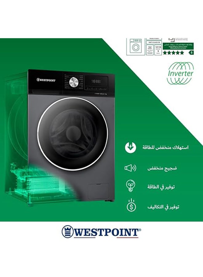 Westpoint Front Load Washer WMT-914A25DS 9 kg WMT-914A25DS silver - Image 2