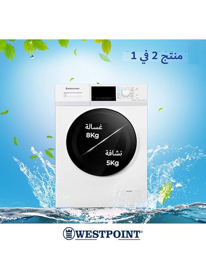 Westpoint Front Load Washer WMT-914A25DS 8 kg DMT-81424E white - Image 2