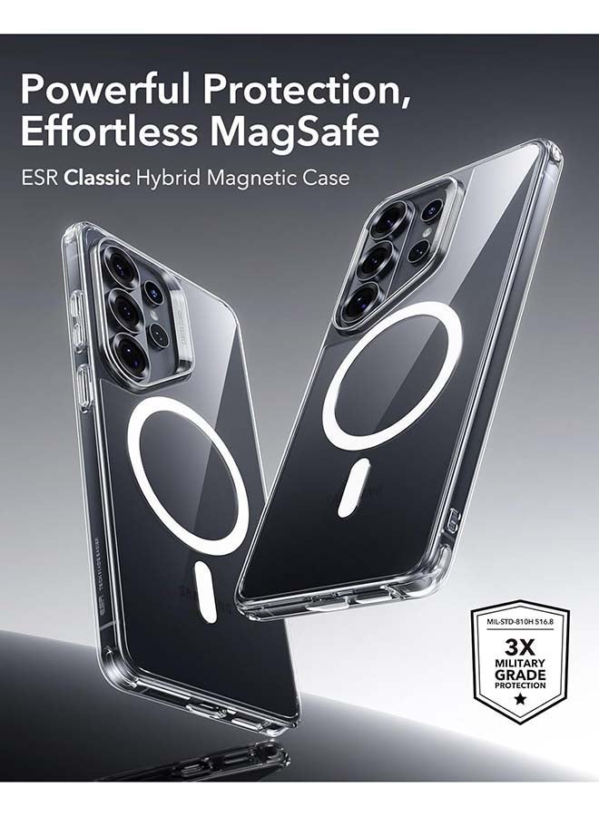 ESR S26 Ultra - HaloLock Classic Hybrid Magnetic Case – MagSafe Compatible Shockproof Drop Protection Cover - Clear - Image 2