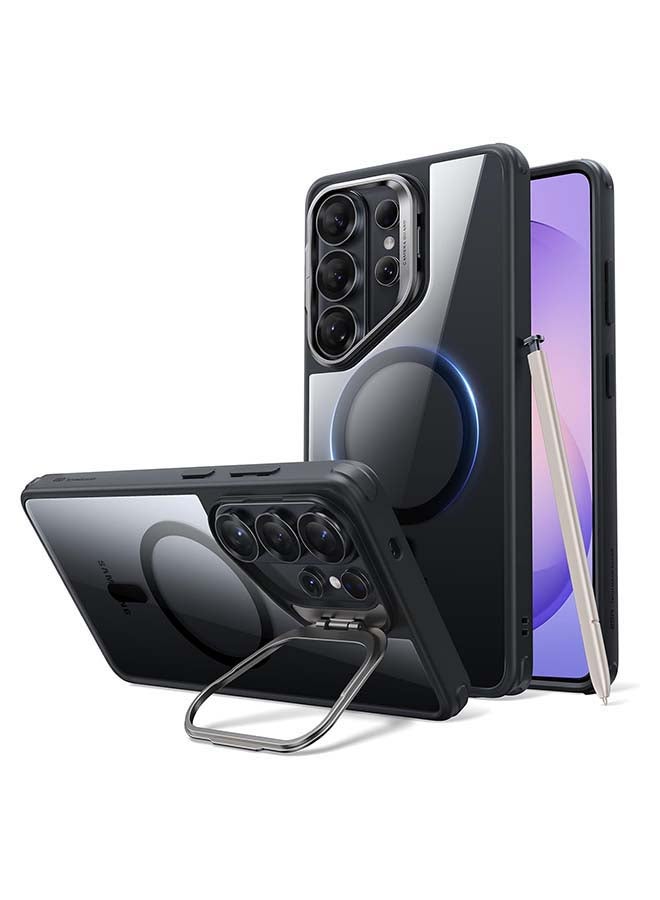 ESR S26 Ultra - HaloLock Classic Hybrid Stash Stand Case – MagSafe Compatible, Shockproof Drop Protection Cover - Clear Black - Image 1