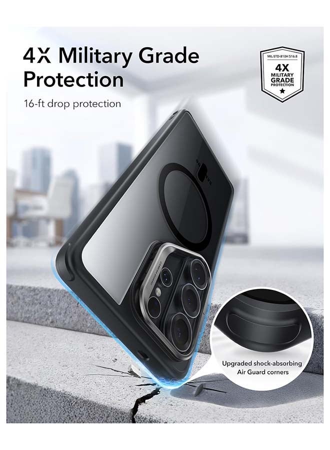 ESR S26 Ultra - HaloLock Classic Hybrid Stash Stand Case – MagSafe Compatible, Shockproof Drop Protection Cover - Clear Black - Image 3
